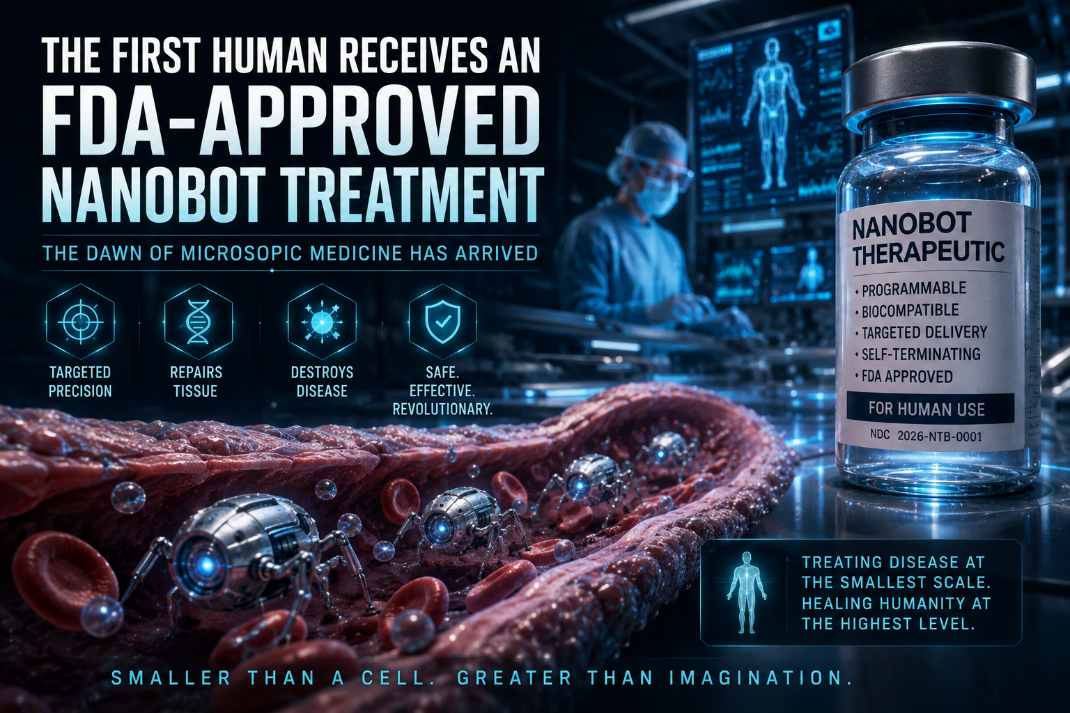 The First Human Receives an FDA-Approved Nanobot Treatment