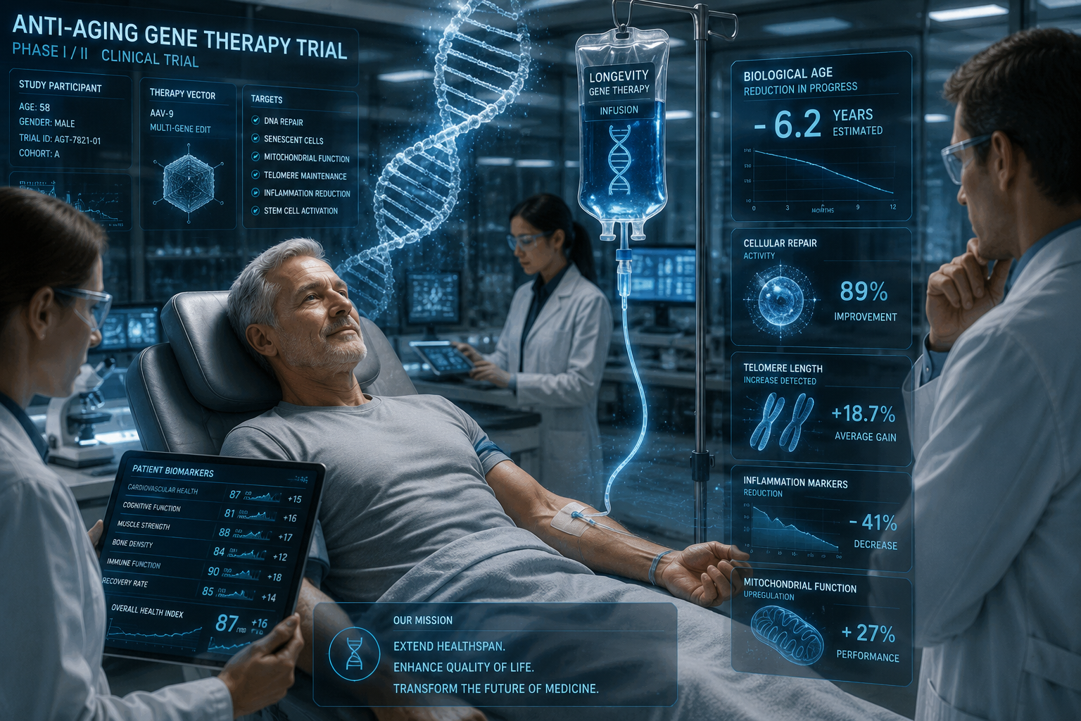 Human Trials Begin for Anti-Aging Gene Therapy