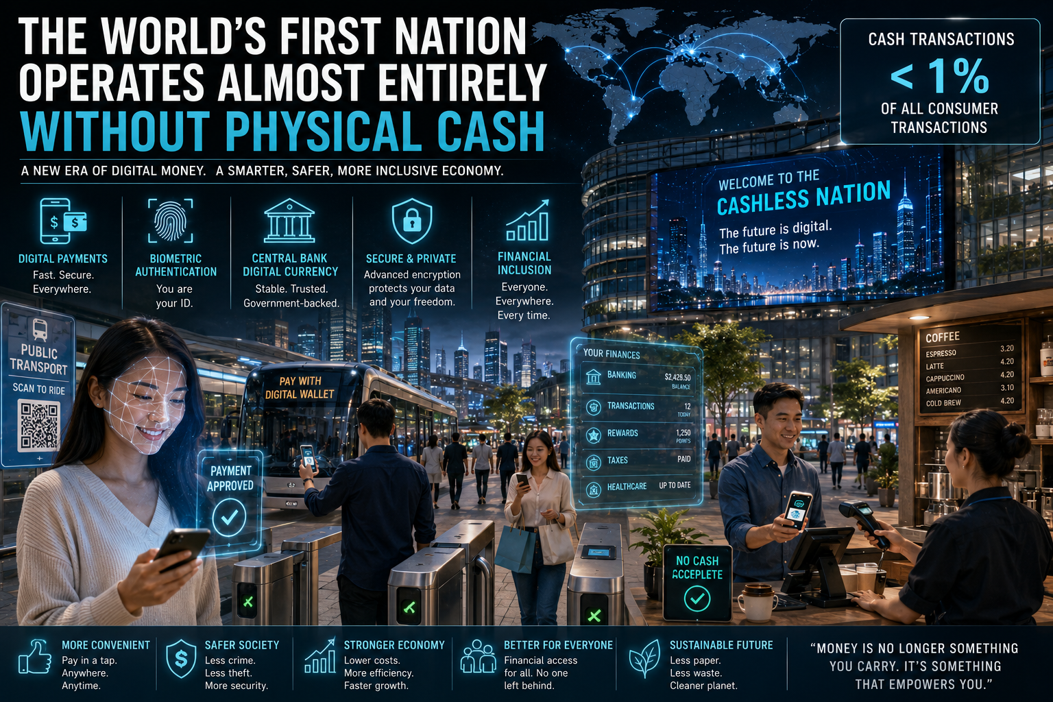 The World’s First Nation Operates Almost Entirely Without Physical Cash